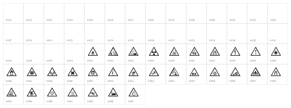 tables Character Map