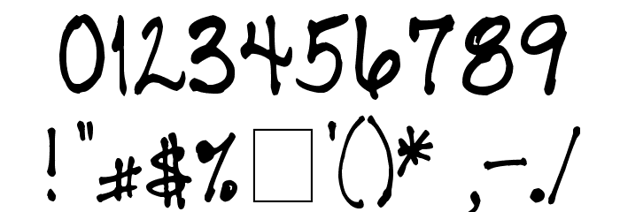 tabor handwriting Font OTHER CHARS