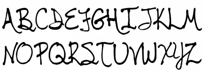 tabor handwriting خط أحرف كبيرة