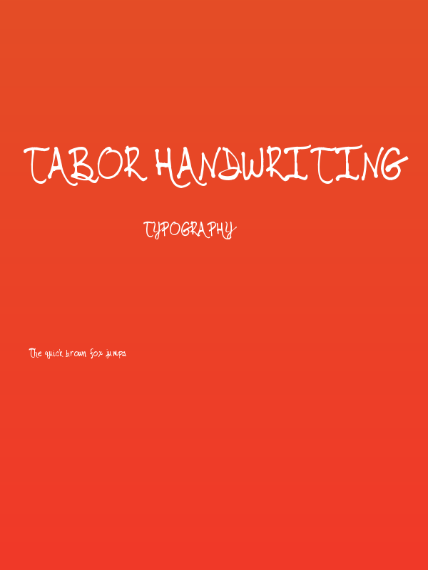 tabor handwriting Poster