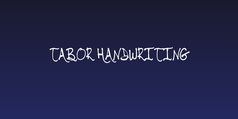 tabor handwriting Social Header