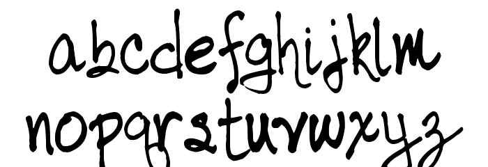 tabor handwriting Font LOWERCASE
