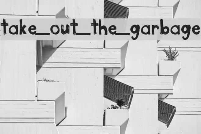 take_out_the_garbage Font examples