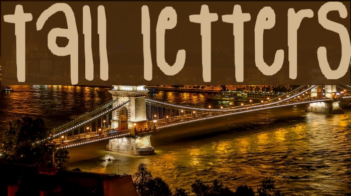 tall letters Font examples