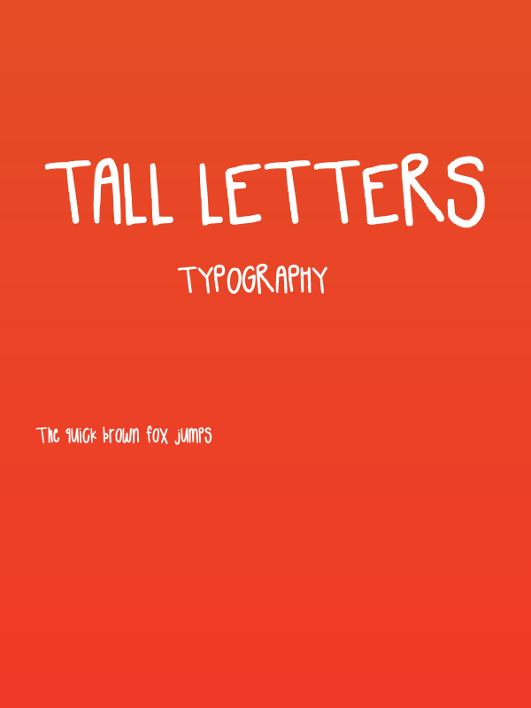 tall letters Poster