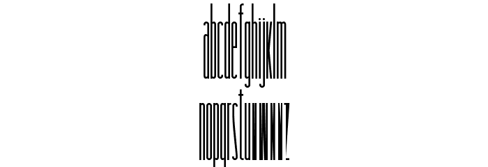 tallest Font LOWERCASE
