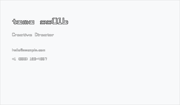 tama ss01b Business Card