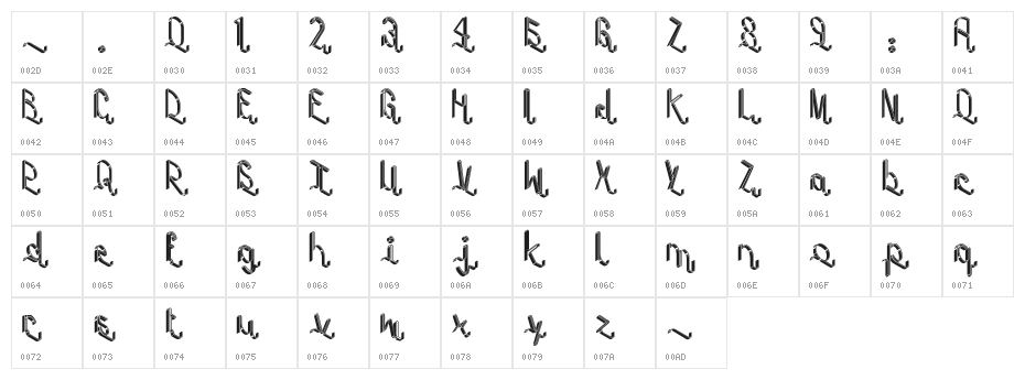 tape deck Character Map