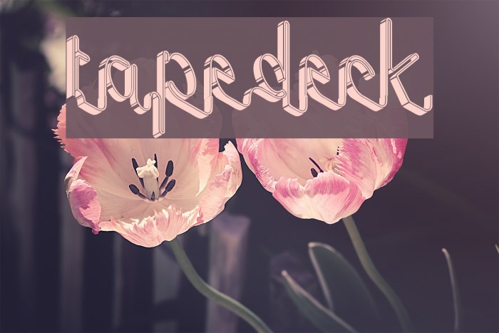 tape deck Font examples