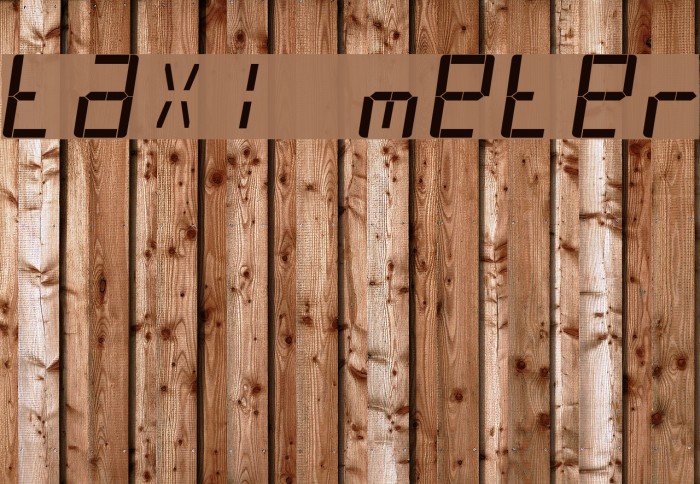 taxi meter Font examples