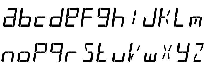 taxi meter Font LOWERCASE