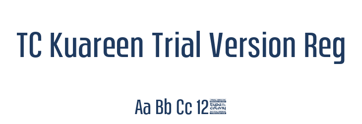 TC Kuareen Trial Version Reg Font Preview
