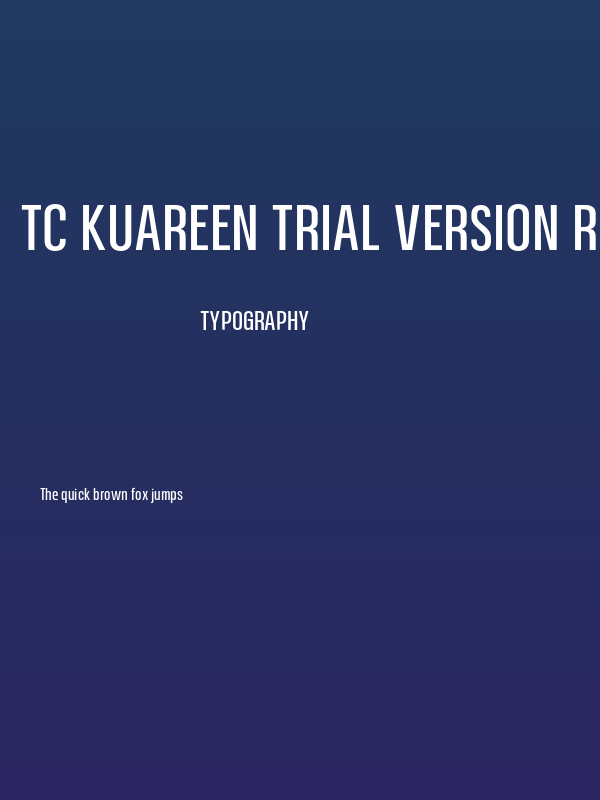 TC Kuareen Trial Version Reg Poster