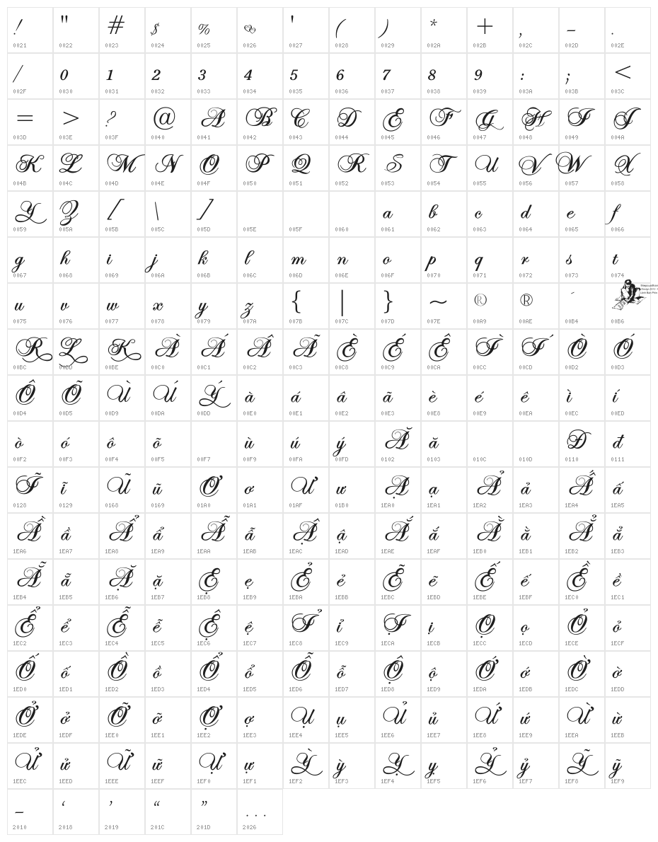 TC _Wedding1 Character Map