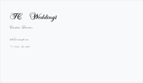 TC _Wedding1 Business Card