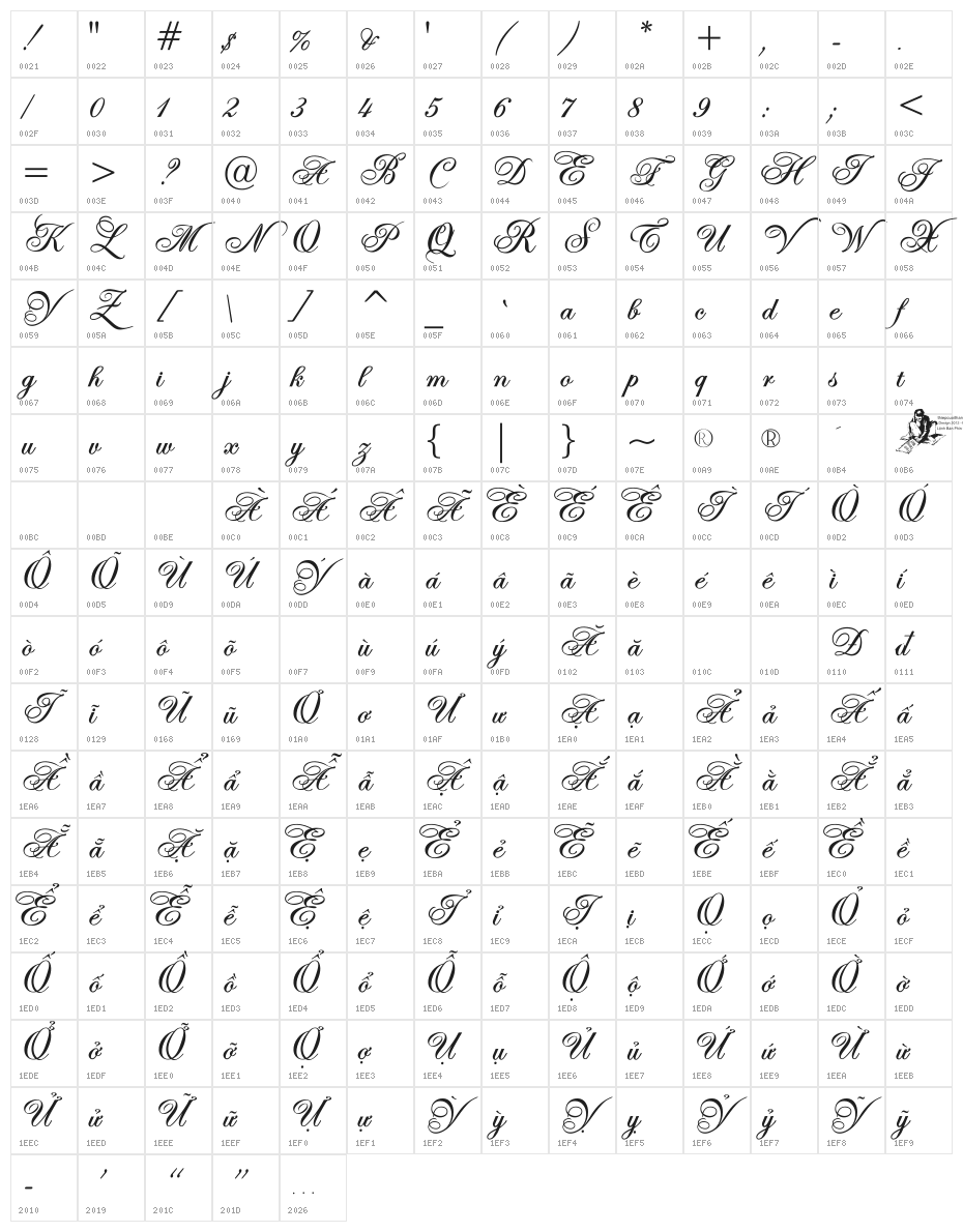TC _Wedding2 Character Map