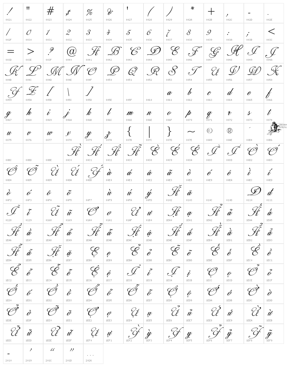 TC _Wedding4 Character Map