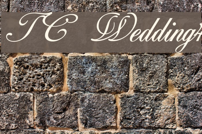 TC _Wedding4 Font examples