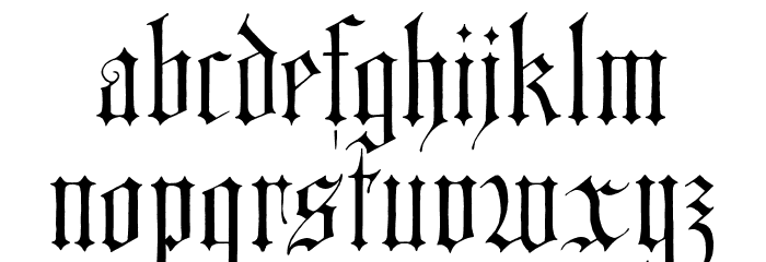 TCBlackcat-Regular Font LOWERCASE
