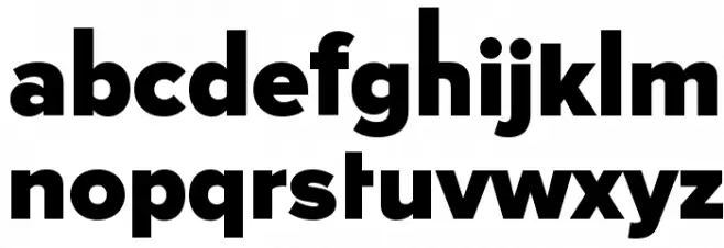 TCF 30s Bold Schriftart Kleinbuchstaben