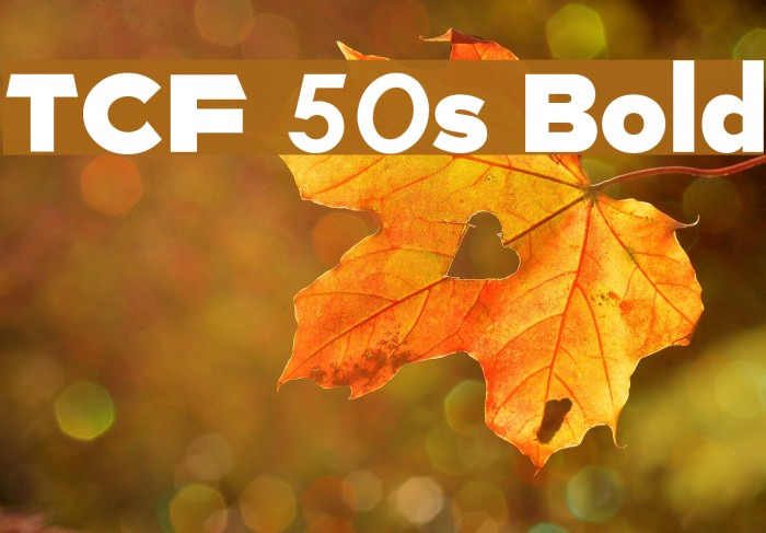 TCF 50s Bold Font examples