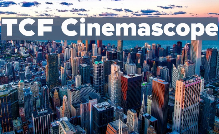 TCF Cinemascope Font examples