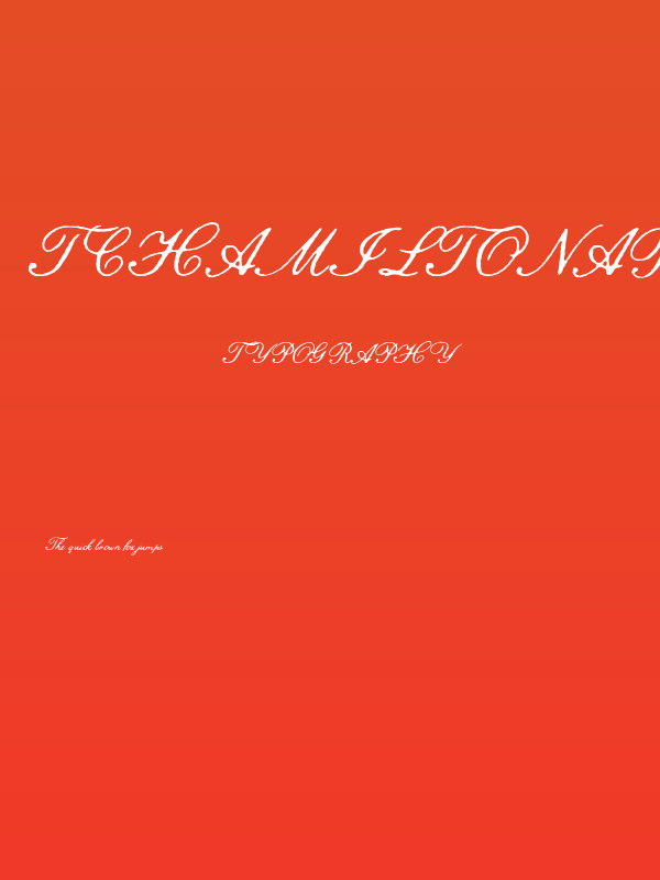 TCHamiltonArcScript-Regular Poster