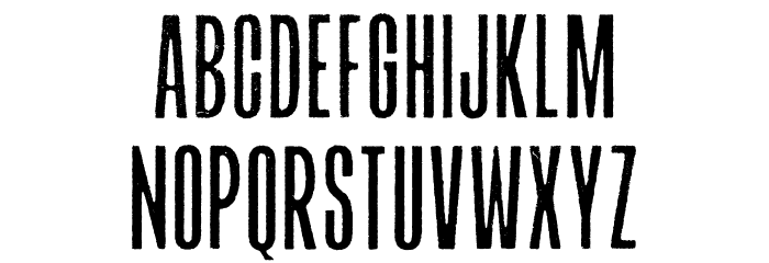 TCHeadlinerRough-CondRegular Font LOWERCASE