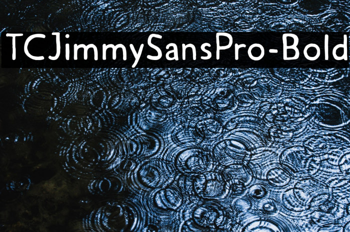 TCJimmySansPro-Bold Example 1