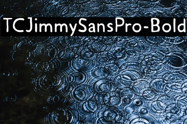 TCJimmySansPro-Bold Example 1