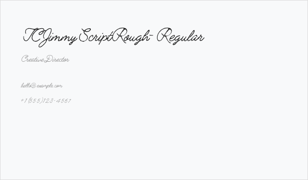 TCJimmyScriptRough-Regular Business Card