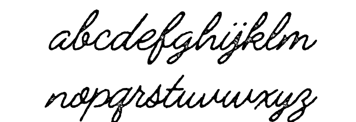TCJimmyScriptRough-Regular Font LOWERCASE