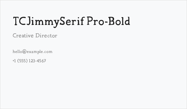 TCJimmySerifPro-Bold Business Card