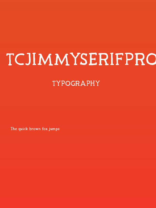 TCJimmySerifPro-Bold Poster