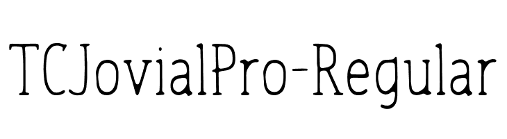 TCJovialPro-Regular  font caratteri gratis