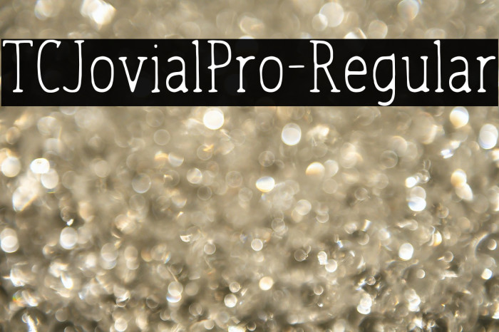 TCJovialPro-Regular Example 1