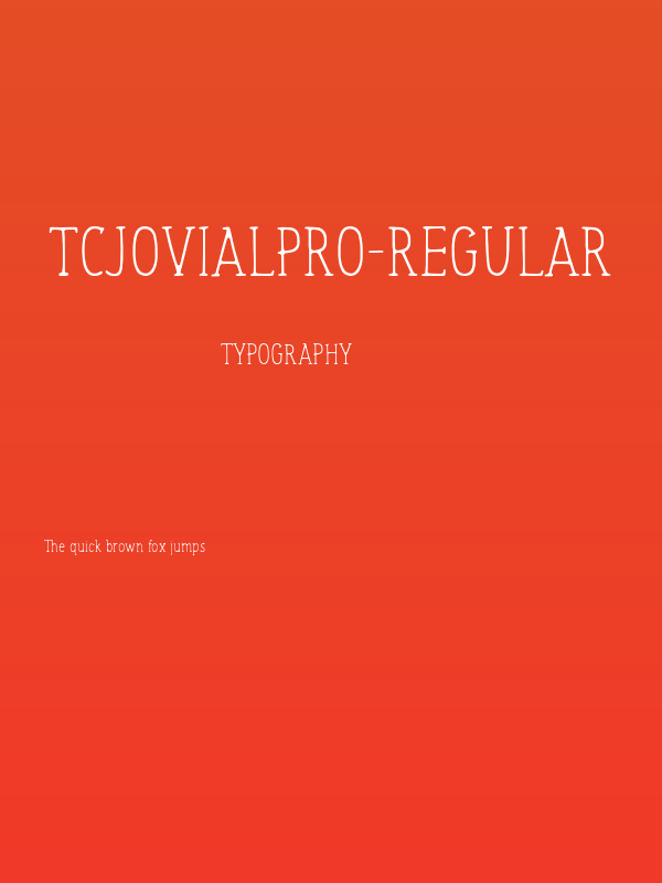 TCJovialPro-Regular Poster