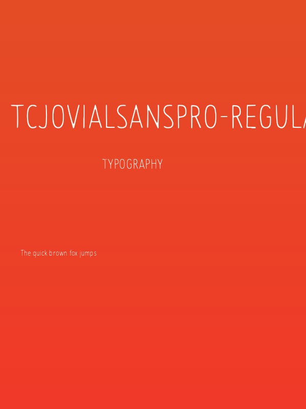 TCJovialSansPro-Regular Poster