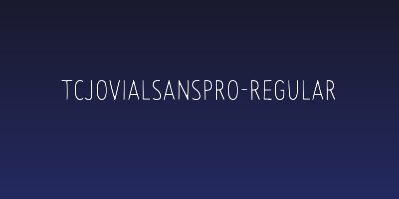 TCJovialSansPro-Regular Social Header
