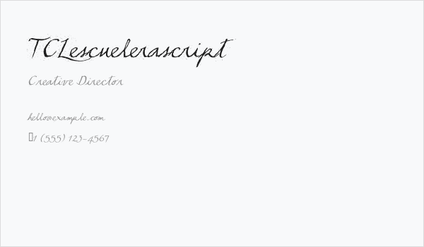 TCLescuelerascript Business Card
