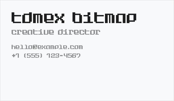 Tdmex Bitmap Business Card