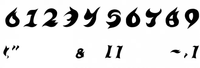 TE-7002 Schriftart Anderer Schreiben