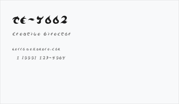 TE-7002 Business Card