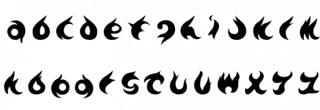 TE-7002 Schriftart Kleinbuchstaben