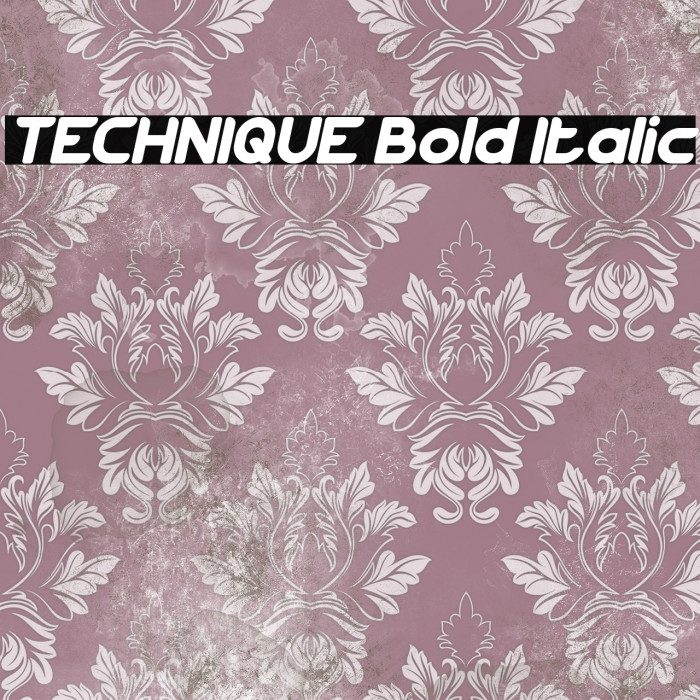 TECHNIQUE Bold Italic Example 1