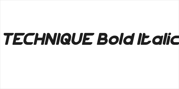 TECHNIQUE Bold Italic Logo