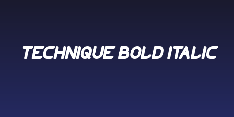 TECHNIQUE Bold Italic Social Header