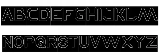 TECHNIQUE-Hollow-Inverse Schriftart Groß