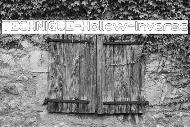 TECHNIQUE-Hollow-Inverse Font examples