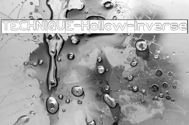 TECHNIQUE-Hollow-Inverse Font examples